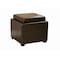 Baxton Studio Dark Brown Tate Storage Ottoman 60-3735 - alternate 1